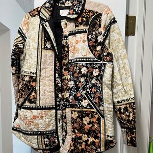 NWOT Anthropologie Patchwork Quilted Shirt Jacket, Shacket, Sz XS, Retail 190